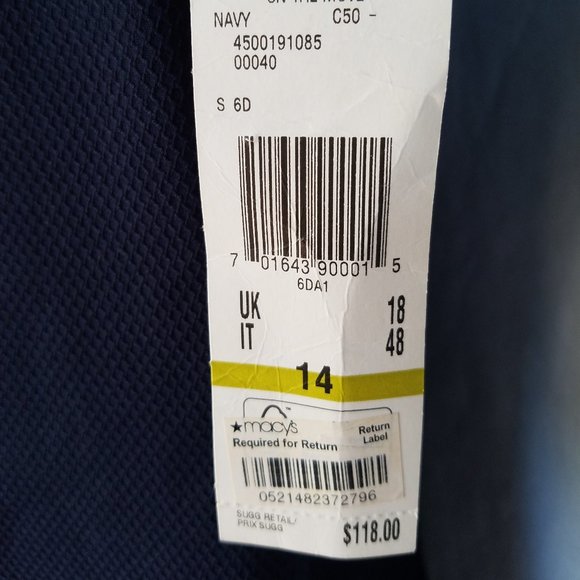 NWT Anne Klein Size 14 On the Move Navy Blue Dress - Picture 8 of 10